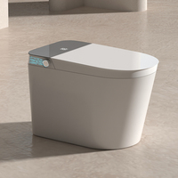 Siège de toilette en céramique intelligent de haute technologie filigrane chauffant monté au sol automatisé une pièce pour hôtels toilettes de salle de bain intelligentes