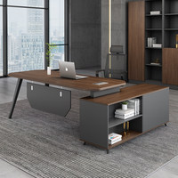 Nouvel ensemble de mobilier de bureau moderne et durable en bois pour cadres et PDG, avec fonctions réglables et rangement avec tiroirs pour dossiers