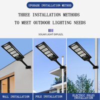 Lampe solaire LED tout-en-un pour rue, 300W, IP65, étanche, en plastique ABS, avec contrôle de gradation automatique pour la route (économie d'énergie)