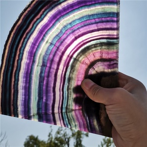 Lucido Naturale Arcobaleno <span class=keywords><strong>Fluorite</strong></span> Cristallo Di Quarzo Lastre di Pietre <span class=keywords><strong>Fluorite</strong></span> Fetta Per La Decorazione Domestica - Product Image 2