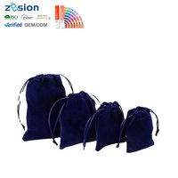 Pochette à bijoux en velours personnalisée avec cordon de serrage sac cadeau imprimé de logo pour l'emballage des petites entreprises