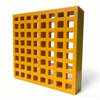 Grille en fibre de verre poreuse de haute qualité 12x12/38x38mm, utilisée pour les passerelles piétonnières et les marches d'escalier, peut être coupée sur mesure, production en usine