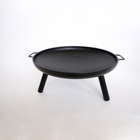 Brasero portable en acier peint noir rouillé naturel pour camping extérieur et jardin, 24 pouces, avec logo personnalisé, chauffe-terrasse