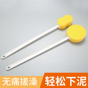 Flexible Length Design Oval <b>Bath</b> Brushes Body Dry Brush Body Scrubber Long Handle Sponges Boar Bristle Skin Cleaning Back Body - Product Image 2
