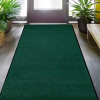 Tapis d'entrée commercial en PVC à double rayure, anti-dérapant, résistant aux saletés, pour hôtel, restaurant, centre commercial