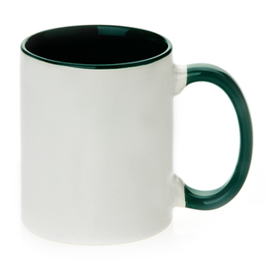 Taza de Café de Cerámica Personalizable por Sublimación de 11 oz, Taza de Dos Tonos con Interior y Asa de Color Negro - Product Image 4