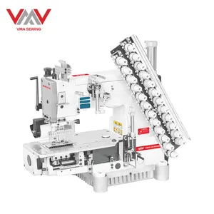 VMA การปรับแต่งเครื่องแต่งกายเครื่องจักรสิ่งทอ Industria จักรเย็บผ้าอัตโนมัติ 4 เข็มเครื่อง