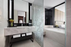 เฟอร์นิเจอร์ห้องนอนโรงแรมห้าดาวแบบกำหนดเองของ Marriott และชุดเตียงเชิงพาณิชย์พร้อมตู้โต๊ะเครื่องแป้งแบบมีอ่างล้างหน้าจากผู้ผลิตในจีน - Product Image 2