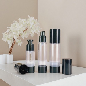 Skin Care Lotion Black 15Ml 30Ml 50Ml 80Ml 100Ml 120Ml 150Ml 200Ml Clear Plastic Airless <b>Pump</b> <b>Bottle</b> for Lotion Serum - Product Image 5