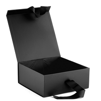 Nouvelle boîte cadeau pliable élégante en carton personnalisé, emballage plat, boîte pliable en papier magnétique, boîtes pliables avec fermeture à ruban
