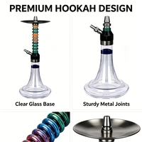 Ensemble de chicha de luxe de créateur en gros, grande taille, avec tête en aluminium unique et technique de miroir, haute qualité, boîte de marque
