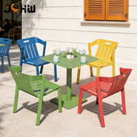 Meubles de jardin modernes de haute qualité, ensemble de terrasse pour restaurants et cafés, table de salle à manger extérieure avec 4/6/8 chaises