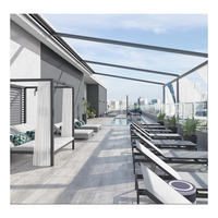 Véranda solarium en aluminium Serre de jardin d'hiver personnalisée Serre en verre à économie d'énergie Maisons en verre pour véranda