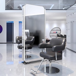 Miroir de coiffure éclairé avec cadre doré de luxe, miroir de salon double face <span class=keywords><strong>à</strong></span> LED avec verre anti-explosion - Product Image 4