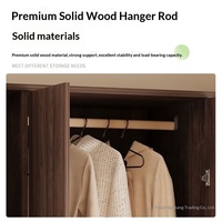 Armoire en bois simple et moderne avec deux portes et trois tiroirs pour le rangement de la chambre à coucher, meubles de maison