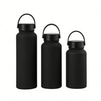 Botol Termos Stainless Steel Vakum Isolasi Sentuhan Lembut dengan Gagang, Ringan, Portabel, Kapasitas Besar, Tahan Panas 6-12 Jam