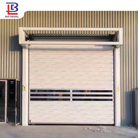 Porte à enroulement isolée à grande vitesse pour bâtiments, portes commerciales à enroulement