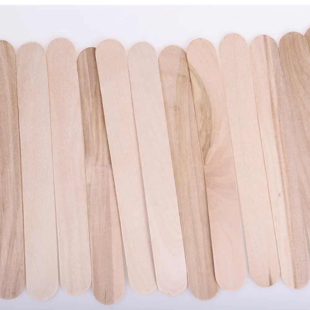 DOLL WAX 100pcs per box Skin Care hair removal wooden wax stick Cosmetic Disposable Wood Spatulas 150mm depilatory sticks waxing