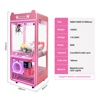 Machine de jeu d'arcade à griffes à monnayeur pour peluches, vente directe usine