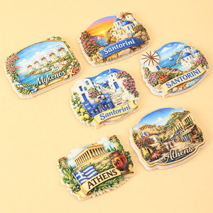 Aimants de réfrigérateur 3D personnalisés, souvenirs de <span class=keywords><strong>voyage</strong></span> des îles <span class=keywords><strong>grecques</strong></span> orthodoxes, Athènes, Santorin, Mykonos, décoration de la maison - Product Image 4