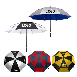 30 Inch Auto Windproof Two-Layer Golf <b>Umbrella</b> Straight Style with Mesh for Advertising Championships & Tournaments - Product Image 4