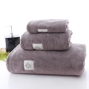 豪华礼品毛巾套装3件毛巾家庭使用快速干无棉绒毛巾