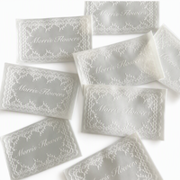 Étiquette personnalisée en satin tissé, étiquette de vêtement en dentelle ton sur ton, étiquette en tissu damassé pour vêtements de mariée, lingerie, robe de mariée