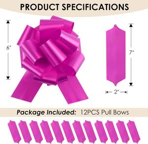 Lazo de plástico personalizado al por mayor, lazo de regalo metálico de lujo con cordón para decoración navideña, regalo de boda - Product Image 3