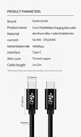 Vente directe d'usine, chargeur rapide Type-C 240W, PD240W, 5A, câble en nylon blindé pour téléphone portable et ordinateur