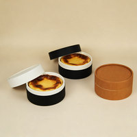 Boîte à gâteau écologique de qualité alimentaire, tube en carton, emballage de luxe pour cheesecake, cylindre, boîte de rangement pour desserts