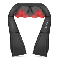 Masseur de cou électrique sans fil Shiatsu avec contrôle de la minuterie par pétrissage en plastique ABS, modèle R2-OEM/ODM