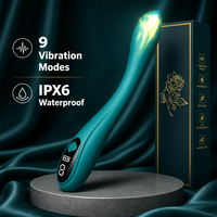 Vibrateur réaliste pour femmes avec 9 modes de vibration, écran LCD, IPX6, silencieux, sans latex, pour stimulation du point G et du clitoris