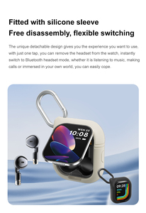 Đồng hồ thông minh d8pro TWS 2-in-1 Tai nghe BT cuộc gọi Nhịp Tim Huyết áp sức khỏe giám sát Tai nghe chơi nhạc Smartwatch - Product Image 6