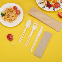 Kit de couverts jetables écologiques Quanhua fourchettes biodégradables cuillères et couteaux ensemble de couverts compostables