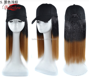 Perruque de Baseball longue lisse noire, multicolore en option, vente en gros possible, pas cher - Product Image 6