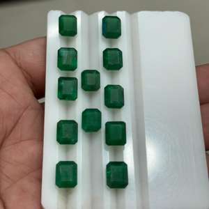 Esmeralda Natural de Zambia, Corte Esmeralda Suelto, 7x9 mm, Tamaño Calibrado, Lote en Venta para Joyería y Otros Usos, Esmeralda de Zambia al por Mayor - Product Image 5