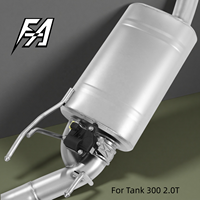 Convient pour Tank 300 400 500 2.0T 3.0T, échappement cat-back à longueurs égales avec commande électronique de soupape, silencieux de 1,5 mm avec double sortie.