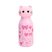 Bouteille isotherme en acier inoxydable 316 avec design tête de chat en silicone, grande capacité, anti-fuite, portable, pour usage extérieur