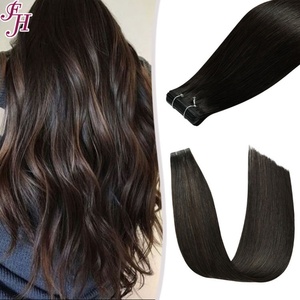 Vente d'usine Double Drawn Remy Hair Extensions Tape Ins Vendeur Virgin Bone Straight #1b-2 Human Tape Hair Extension - Product Image 1