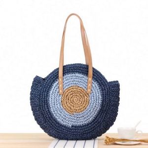 Wholesale Women's Dress Style Large Capacity Single Shoulder Paper Rope Woven Bag Portable USB GPS Music for <b>Seaside</b> Vacation - Product Image 1