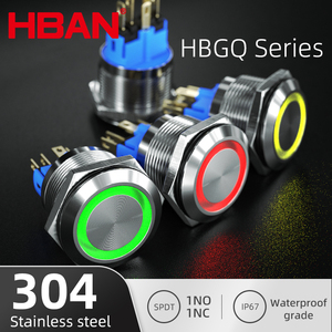 22mm 220 Volt <span class=keywords><strong>6</strong></span> <span class=keywords><strong>Pin</strong></span> on OFF Verde Momentâneo Led Iluminado Nenhum Interruptor de Botão Nc - Product Image 3