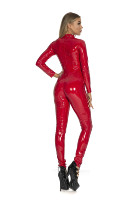 Body en PVC Effet Mouillé Sexy Moulant Érotique Entrejambe Ouvert Tenue de Club Combinaison Latex Confortable Fermeture Éclair Corps Entier Fétichiste