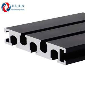 Profilé en aluminium <span class=keywords><strong>noir</strong></span> 1590 en alliage d'aluminium 6063-T5, norme nationale 1590, profilé en aluminium industriel à rainure en V - Product Image 2