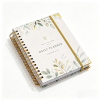 Journal de gratitude et agenda quotidien personnalisé à couverture rigide et spirale
