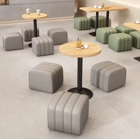 Foshan Usine Restaurant Meubles Mur Booth Café Loisirs Canapé Sans Dos Long Banc Table et Chaise Combinaison