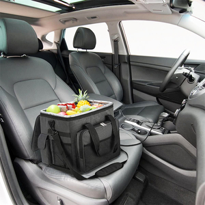Réfrigérateur de refroidisseur de voiture Portable 12V pour voyages en voiture grande capacité refroidisseur de vin électronique thermique sac enfichable imprimé pour voyage - Product Image 6