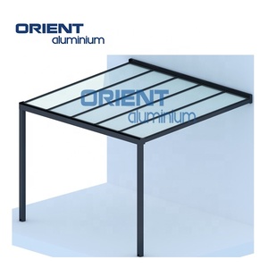 Kits d'abri de voiture à <span class=keywords><strong>toit</strong></span> <span class=keywords><strong>plat</strong></span> <span class=keywords><strong>en</strong></span> aluminium Garages d'abri de voiture avec toiture <span class=keywords><strong>en</strong></span> polycarbonate Structure d'abri de voiture - Product Image 6