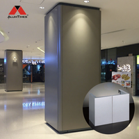 Revêtement de colonne en aluminium flexible pour panneau de bardage mural isolant et étanche, conception de façade intérieure de bâtiment Alumtimes