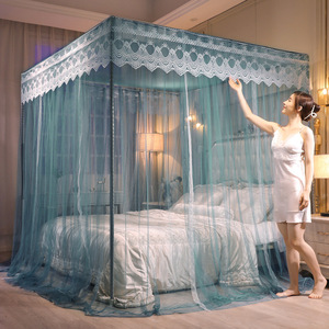 <span class=keywords><strong>Moustiquaire</strong></span> <span class=keywords><strong>amovible</strong></span> de luxe intérieur pour cantonnière de <span class=keywords><strong>lit</strong></span> Moustiquaires pliantes en dentelle brodée bord - Product Image 5