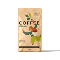 Sacs d'emballage pour café à fond plat ou à fond carré, personnalisés avec logo imprimé, finition mate, avec fermeture à lien métallique ou fermeture éclair, vente en gros directe usine
